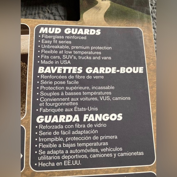 NEW PlastiColor Mud Flap Guards, Diamond Plate, Universal Fit - Picture 5 of 5